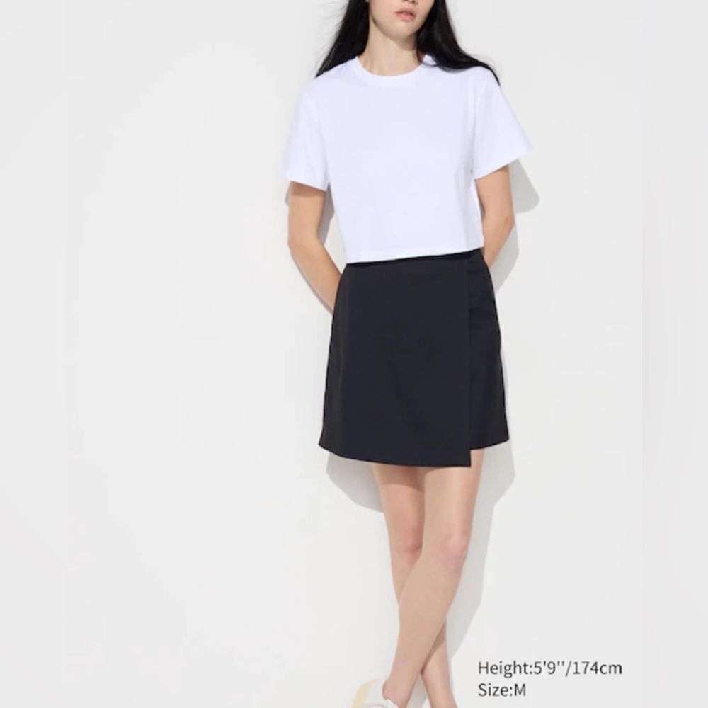 Uniqlo Black Linen Skirt Size Extra Large - Picture 1 of 9